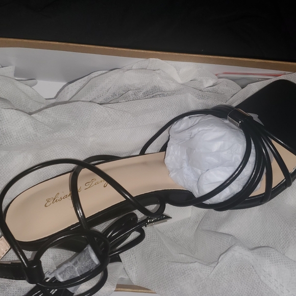 Women Strappy Heeled Sandals Lace Up 4 Inch Stilettos Square Open Toe High Heels - Picture 4 of 4